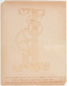 Zeichnung von Galileos vorgeschlagener Pendelanwendung, ca. 1642 von Unbekannt