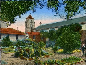 Kalifornien: Mission San Buena Ventura und Garten