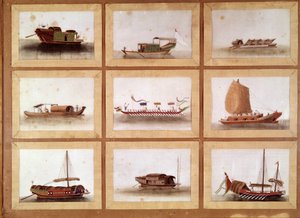Chinesische Dschunken des großen Zheng He (1371-1433) oder Hajji Mahmud (arabischer Name), chinesischer Eunuch und Meeresforscher von William M. Timlin