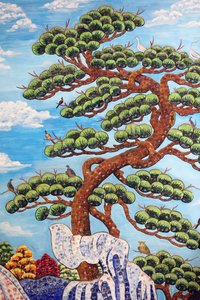 Chua Buu Dai Son buddhistische Pagode. Baum. Danang, Vietnam von Unbekannt