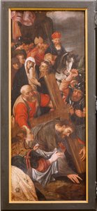 Kirche Saint-Martin. Innenansicht. Triptychon. Die Kreuzigung. von Unbekannter Künstler