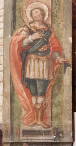 Kirche Saint Lawrence (Església Sant Llorenç). Innenraum. Die Apsis. Detail. Wandmalereien. Barock. von Unbekannt