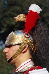 Nahaufnahme eines Kürassiers mit Helm von Benjamin Baud