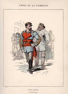Kommune von Paris: Kostüm des ÉTAT-MAJOR (État major) in „Les Communeux“ von Unbekannter Künstler