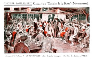 Konzert im Grenier de la Butte, Montmartre von Unbekannter Künstler