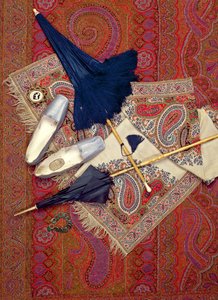 Kostümzubehör 1845-70, einschließlich Schuhe von Slade aus Cheltenham und Schmuck von Unbekannt