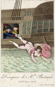 Verzweiflung von Frau Bertrand 1815 (Gravur) von Unbekannter Künstler