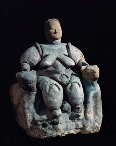 Göttin Mutter, Terrakotta-Statue. 8000-6000 v. Chr. aus Catal Huyuk von Unbekannt