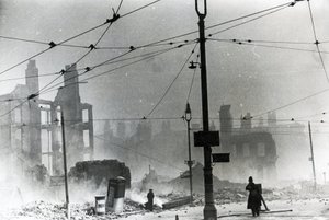 Derby Square in Liverpool nach einem deutschen Bombenangriff
