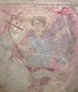 Detail von Canosan polychrome Töpferware Oinochoe, Apulien, ca. frühes 3. Jahrhundert v. Chr.