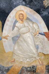 Anastasis-Fresko (Detail), Kirche des Heiligen Erlösers in Chora, Parekklesion von Unbekannter Künstler