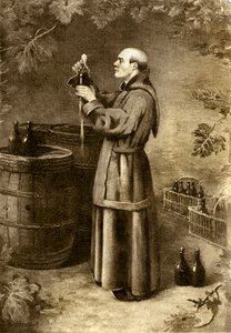 Dom Perignon entdeckt Moos im Jahr 1714 - frühes 20. Jahrhundert von Alec Hunter