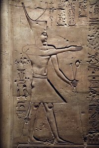 Ägypten, Medamud, Montu-Tempeltür (Detail) von Unbekannter Künstler