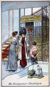 Elektrischer Aufzug, ca. 1910 von Unbekannter Künstler