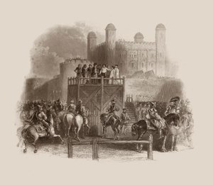 Hinrichtung von John Dudley im Jahr 1553 von Unbekannter Künstler