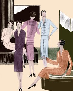 Modekleider im Frühling 1928 von Unbekannter Künstler