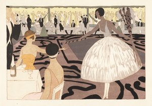 Moderne Tanzparty im Garten von Paul Poiret von Unbekannter Künstler