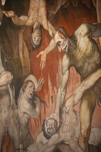 Fresko darstellend die Hölle im Dom von Florenz, Italien von Unbekannt