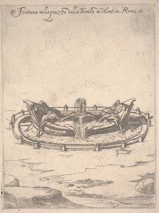 Brunnen auf dem Platz der Trinità dei Monti in Rom, ca. 1650 von Unbekannter Künstler