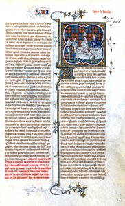 Der französische König Ludwig der Stammler (846-879) trifft Papst Johannes VIII. zu seiner Krönung im Jahr 877, Illumination aus "Grandes Chroniques de France de Charles V", ca. 1375-1380