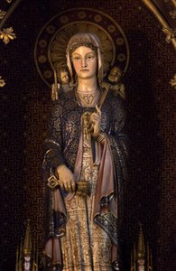 Genevieve, die Schutzpatronin von Paris. Eglise Saint Etienne du Mont, Paris 2020