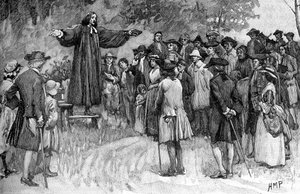 George Whitefield predigt in den Kolonien von Unbekannter Künstler