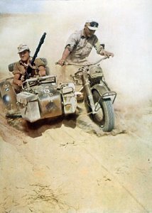 Deutsche Soldaten (Afrikakorps) während der Libyen-Kampagne