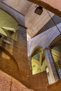 Gotische Treppe, XIII - XIV Jahrhundert, Palazzo Trinci, Foligno, Umbrien