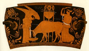 Griechische rotfigurige Vase von Unbekannter Künstler