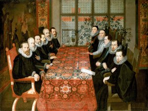 Gruppenporträt: die Vertreter der Konferenz im Somerset House von Unbekannter Künstler