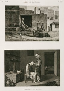 Eisenwaren & Eisenwarenhändler, Messerschleifer und Friseur, Ägypten, ca. 1798