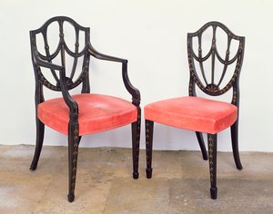 Hepplewhite-Esszimmerstühle, George III