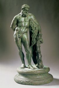 Herakles (Herkules) ruht, eine verkleinerte Kopie eines Originals von Lysippos (ca. 390-310 v. Chr.) griechisch, ca. 320 v. Chr.