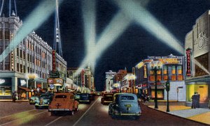Hollywood Boulevard bei Nacht, Kalifornien von Unbekannter Künstler