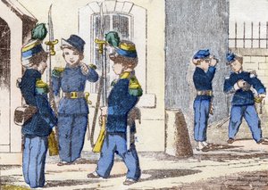 Fußjäger (Illustration aus „Alphabet militaire enfantin“) von Unbekannt