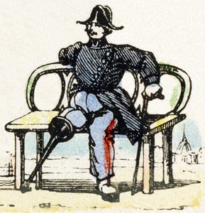 I - Invalide - Alphabet - Kinderunterhaltung - Bild Epinal, populäre Serie ca. 1890 (Illustration)