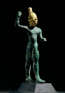 Idol des Sturmgottes Baal, aus Syrien, Bronzezeit (ca. 1350-1250 v. Chr.)