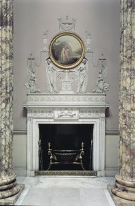 Innenansicht der Marmorsaal, Kedleston Hall, Derbyshire (Foto)