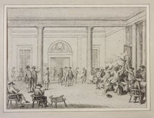 Innenraum der Börse, ca. 1790 von Unbekannt