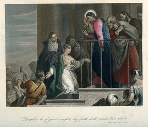 Jesus heilt eine Frau mit Blutfluss - Bibel, Neues Testament