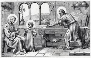 Jesus dient Maria. Alphabet des Jesuskindes. Ausgabe von 1932. Holzschnitte signiert H G. Private Sammlung