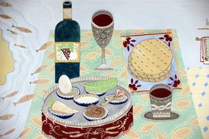 Jüdisches Museum der Schweiz, Basel, Ein Tisch für ein Pessach-Seder (Foto)