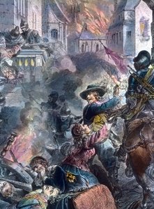 Johann Tserclaes kämpft in der Stadt Magdeburg von Unbekannter Künstler
