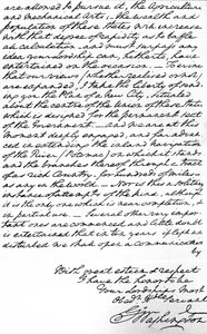 Brief von George Washington an den Earl of Buchan über die Prinzipien der zukünftigen amerikanischen Außenpolitik, einschließlich Frieden, universeller Freundschaft und Vermeidung der Einmischung in europäische Politik, sowie die Pläne für die neue Hauptst