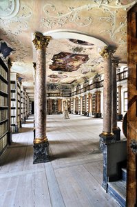 Bibliothek der Benediktinerabtei Ottobeuren, Bayern, Deutschland, Europa von Unbekannter Künstler
