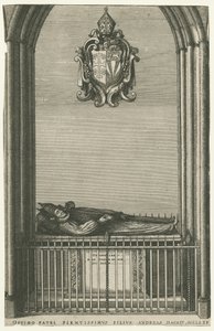 Lichfield Cathedral - Bischof Hacketts Denkmal: Gravur, undatiert [?spätes 17. Jahrhundert]