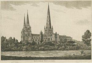 Lichfield Kathedrale - Südansicht von Unbekannt
