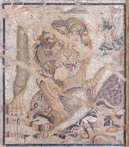 Löwe und Leopard (Mosaik)
