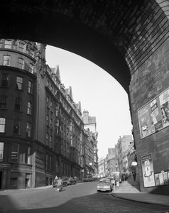 Blick auf die Dean Street von The Side, Newcastle upon Tyne, UK, November 1963