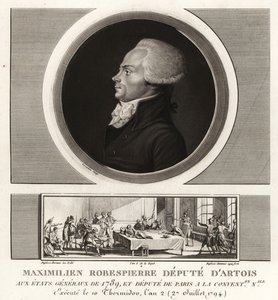 Maximilien Robespierre, Abgeordneter von Artois, 1794 hingerichtet von Unbekannt